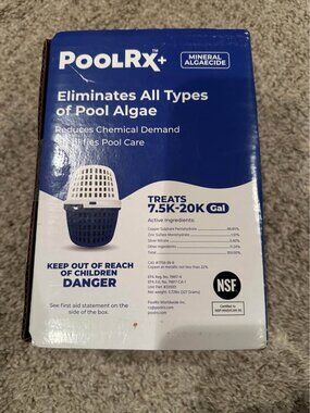Poolrx 7500-20k gallons algaecide pool filter